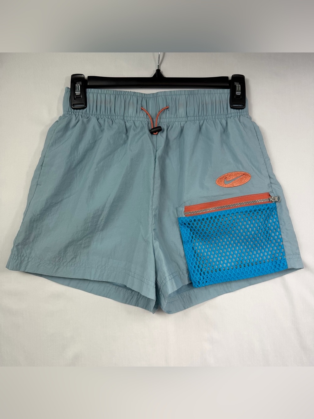 Nike Women's NSW Sportswear Icon Clash Shorts DM6560-494 Blue Multicolor Size XS